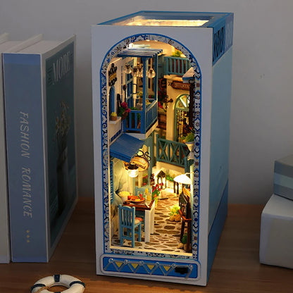 DIY Book Nook Kit – Miniature Bookshelf with LED Lights