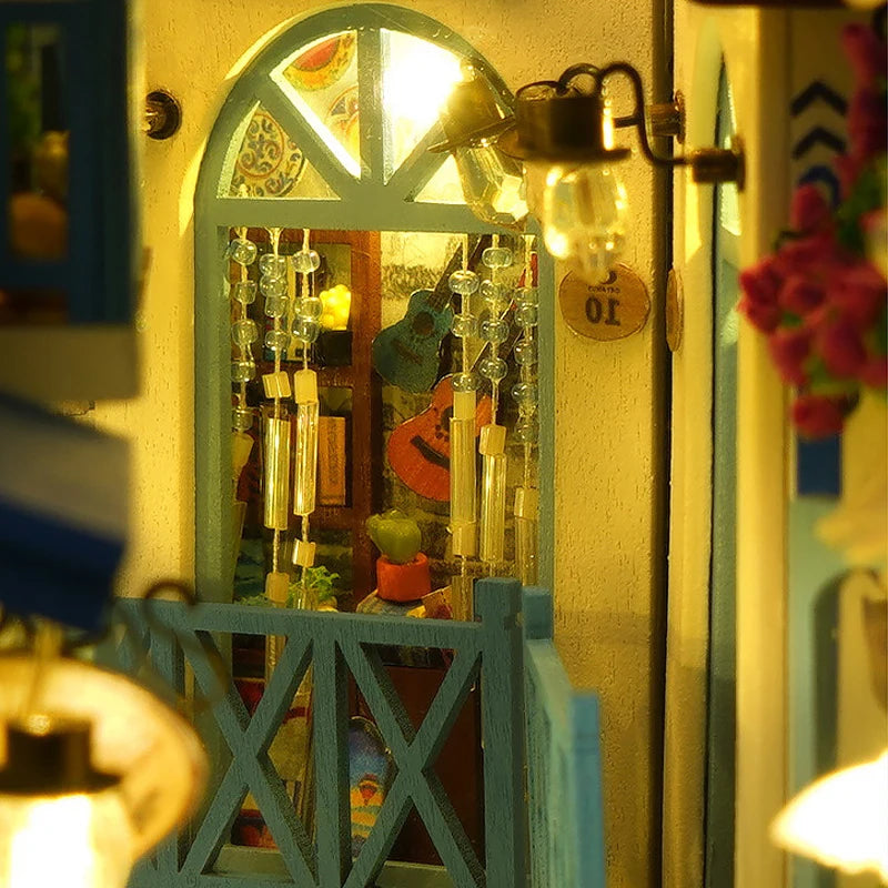 DIY Book Nook Kit – Miniature Bookshelf with LED Lights