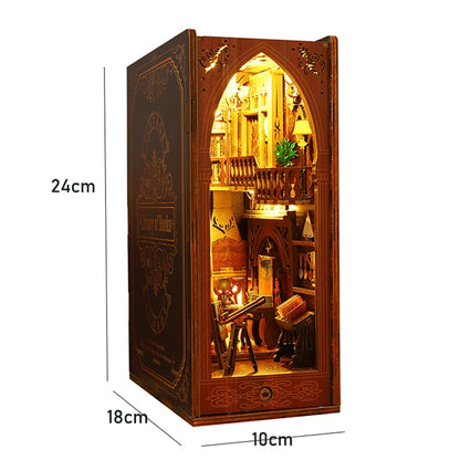 DIY Book Nook Kit – Miniature Bookshelf with LED Lights