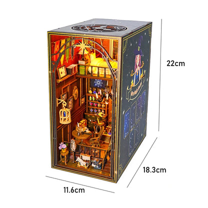 DIY Book Nook Kit – Miniature Bookshelf with LED Lights