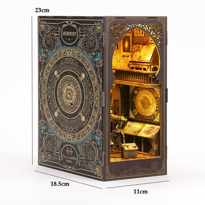 DIY Book Nook Kit – Miniature Bookshelf with LED Lights