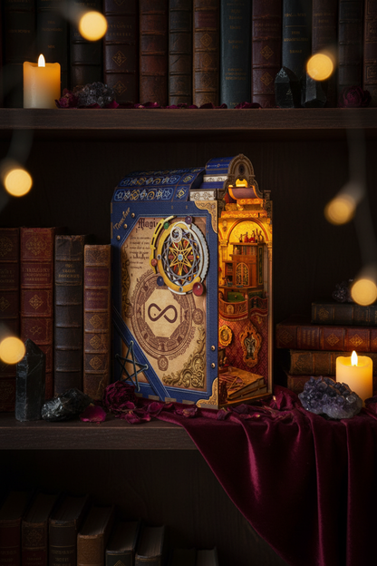 Magic Library book nook diorama – arcane wizard library
